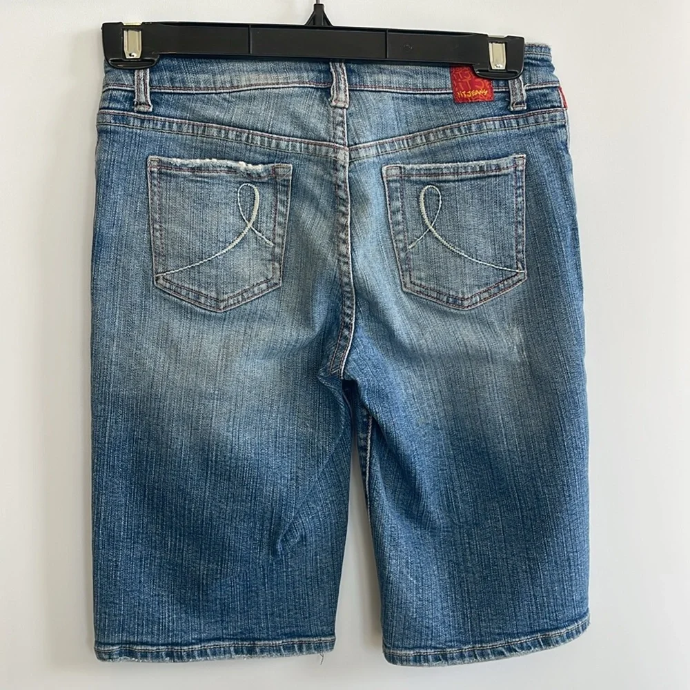 !it Jeans Classic Blue Denim Long Shorts Size 14 Girls
